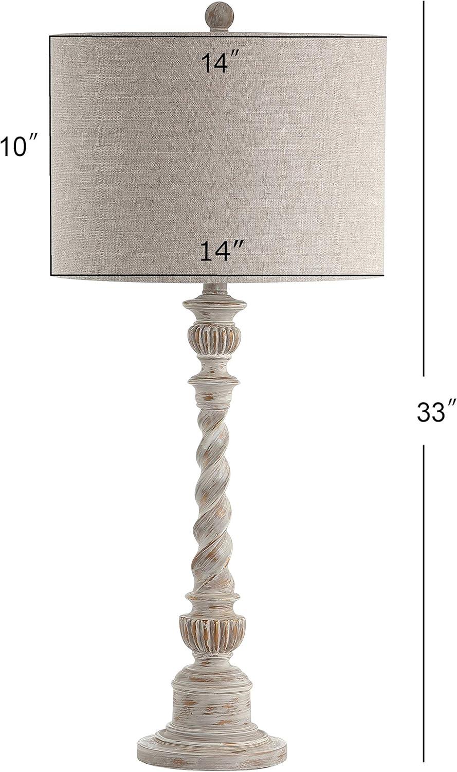 Jonathan Y Lighting Jyl3031 Regent 1 Light 33" Tall Led Buffet Table Lamp - White