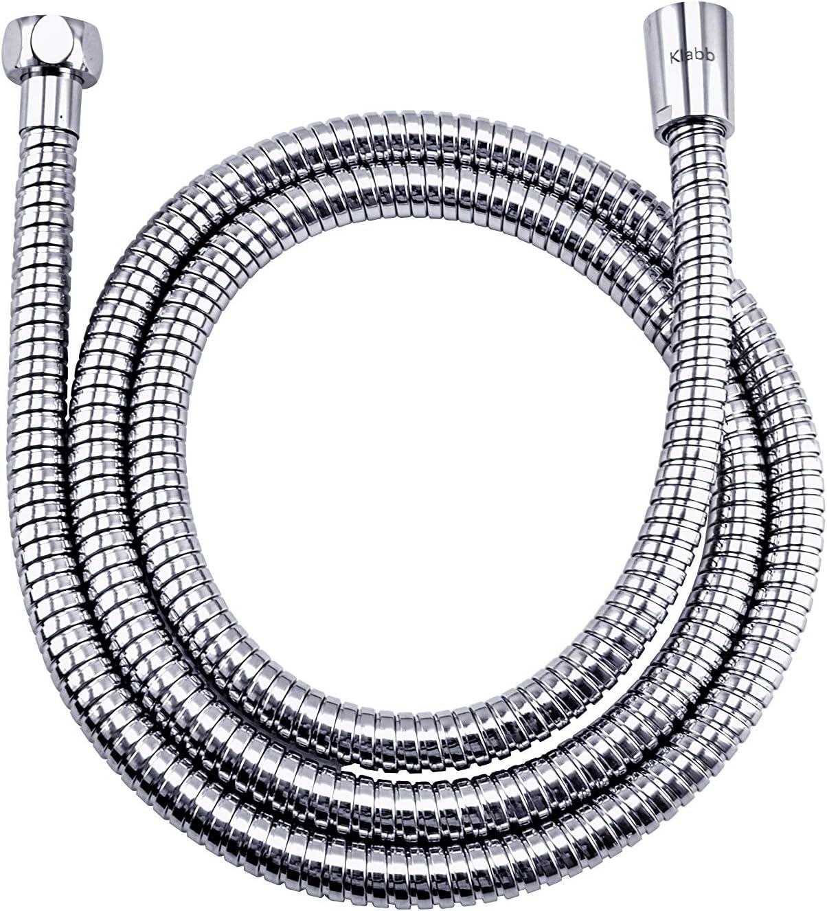 Klabb K-3 Shower Set 79 Inches Stainless Steel Shower Hose with Adjustable Shower Arm Holder Shower Head Holder Replacement Shower Hose Head Holder with Inner Brass Ball