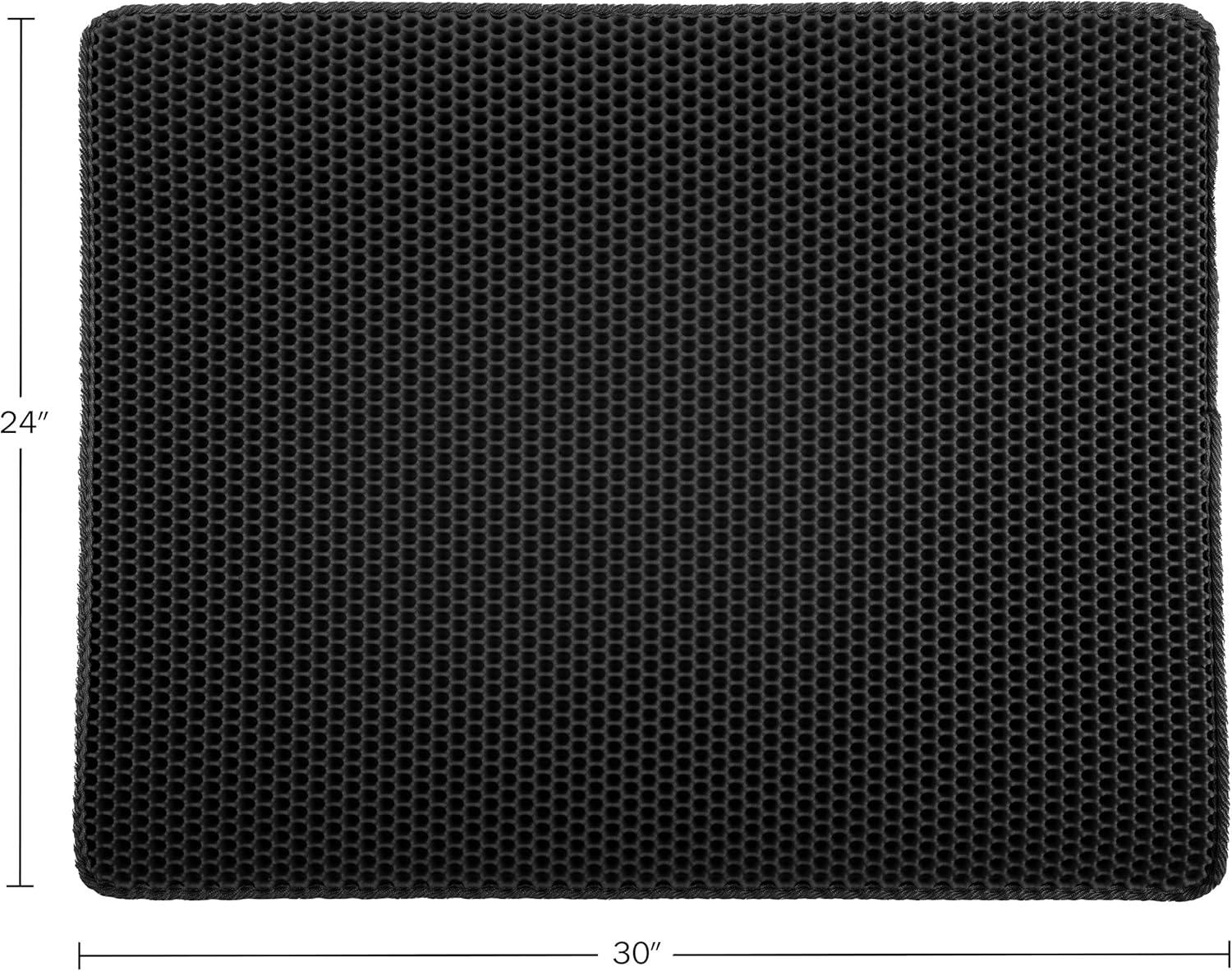 Petmaker Cat Litter Mat - 30x24 Waterproof Litter Box Mat with Dual-Layer Honeycomb Design for Trapping Litter - Slip-Resistant Cat Mat