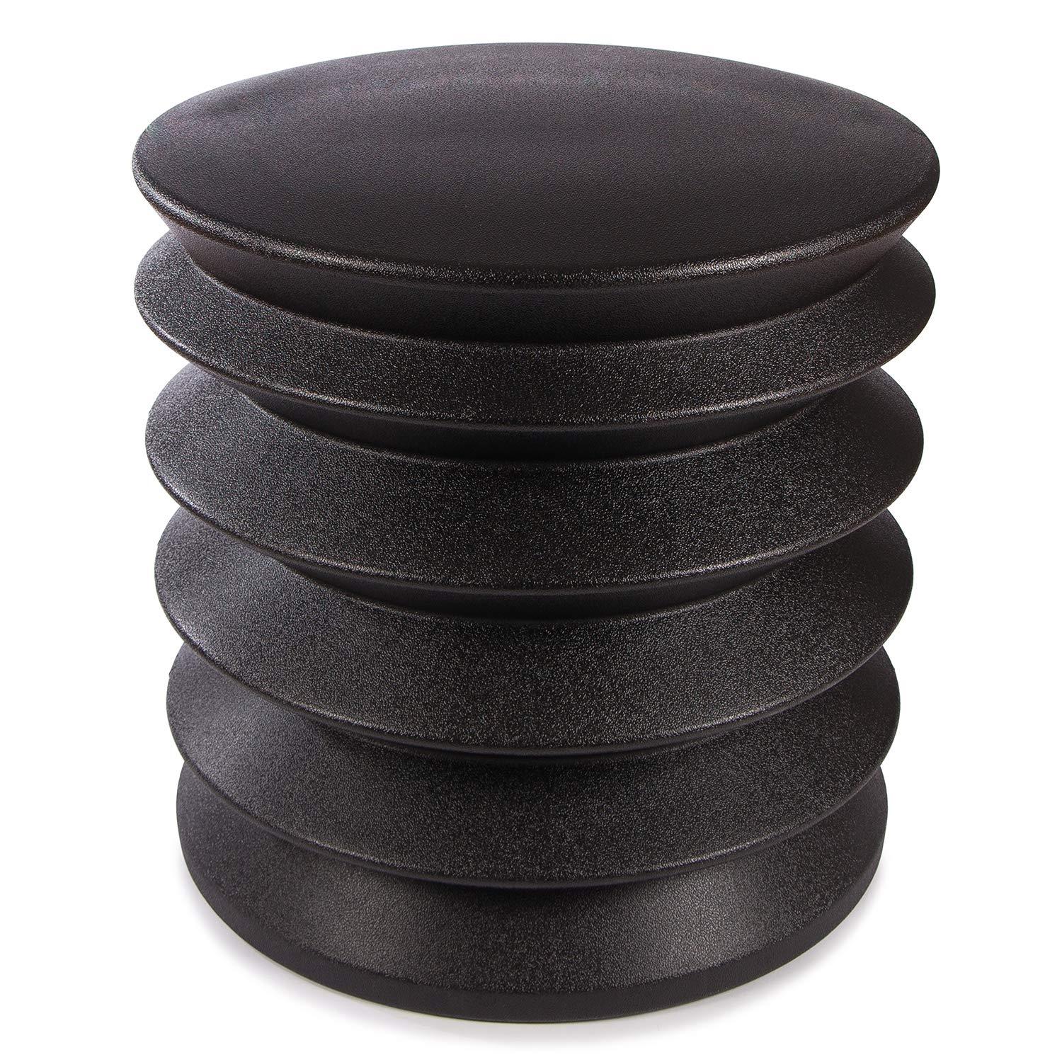 Black Ergonomic Drum Base Swivel Active Sitting Stool