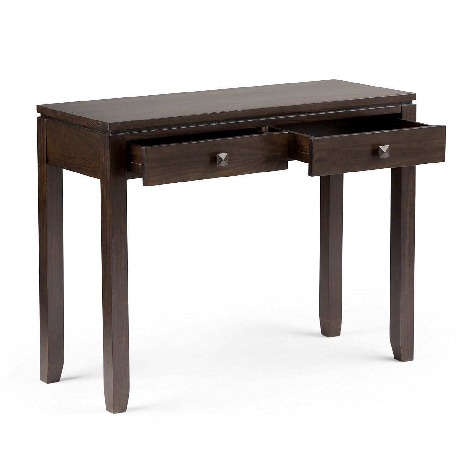 Simpli Home Cosmopolitan 38"W Solid Wood Storage Console Table with 2 Drawers