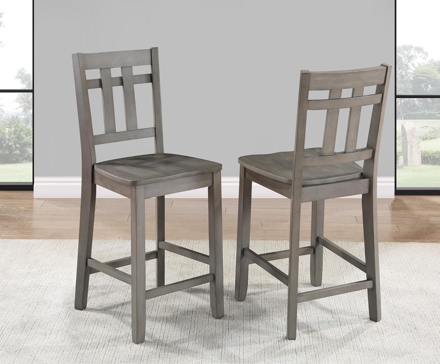 Steve Silver Toscana Gray Wood Counter Chair