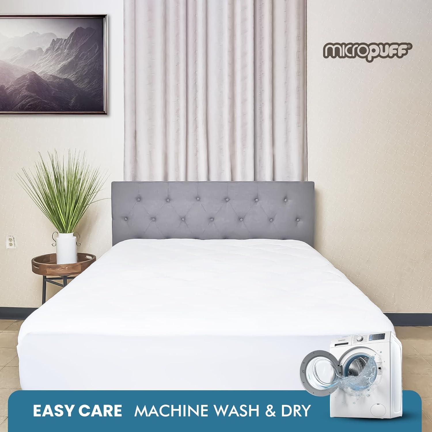 Micropuff Soft and Comfortable Mattress Pad - Durable Fabric - Odorless Filling - 100 GSM