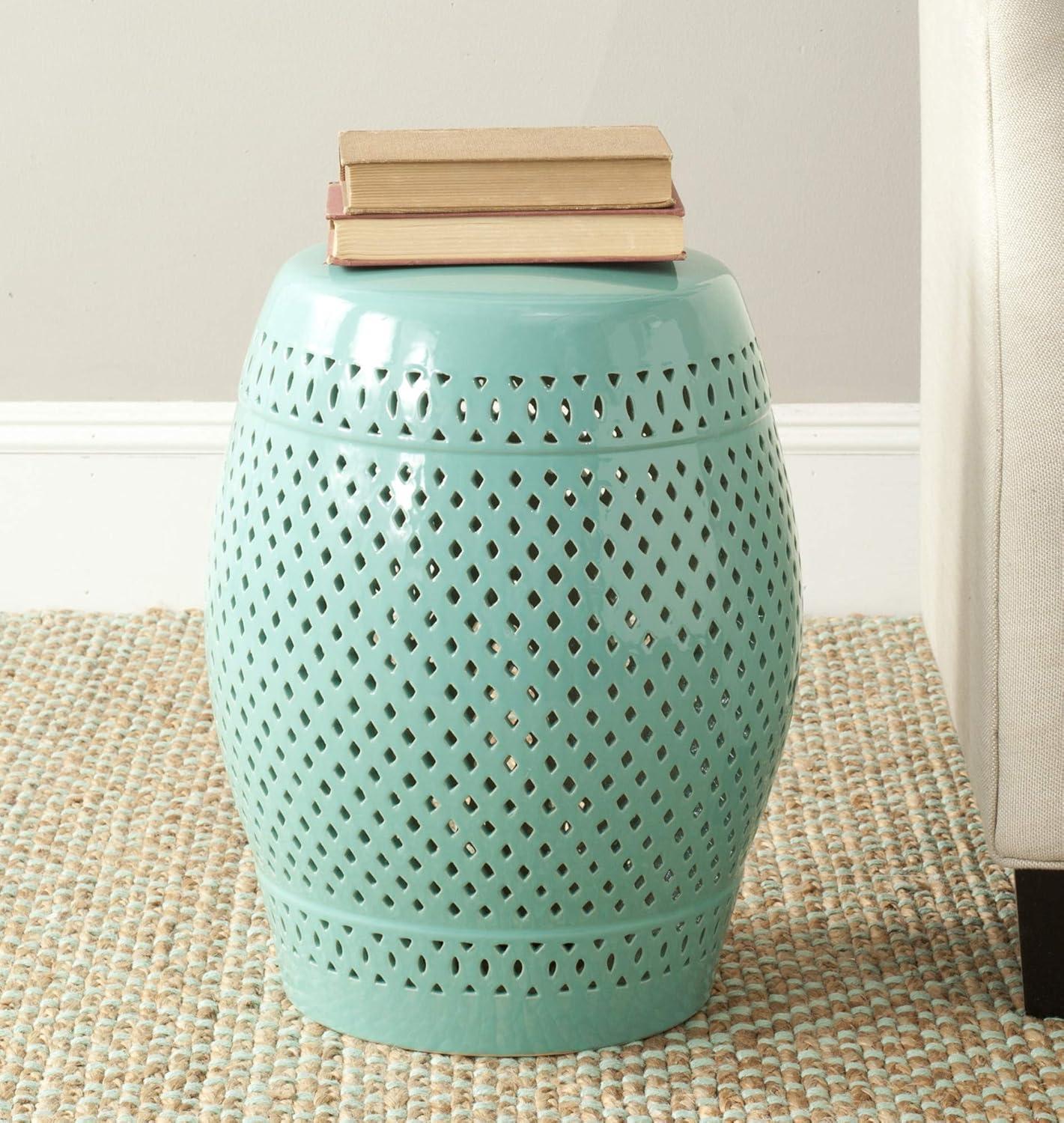 Diamond Ceramic Garden Stool  - Safavieh