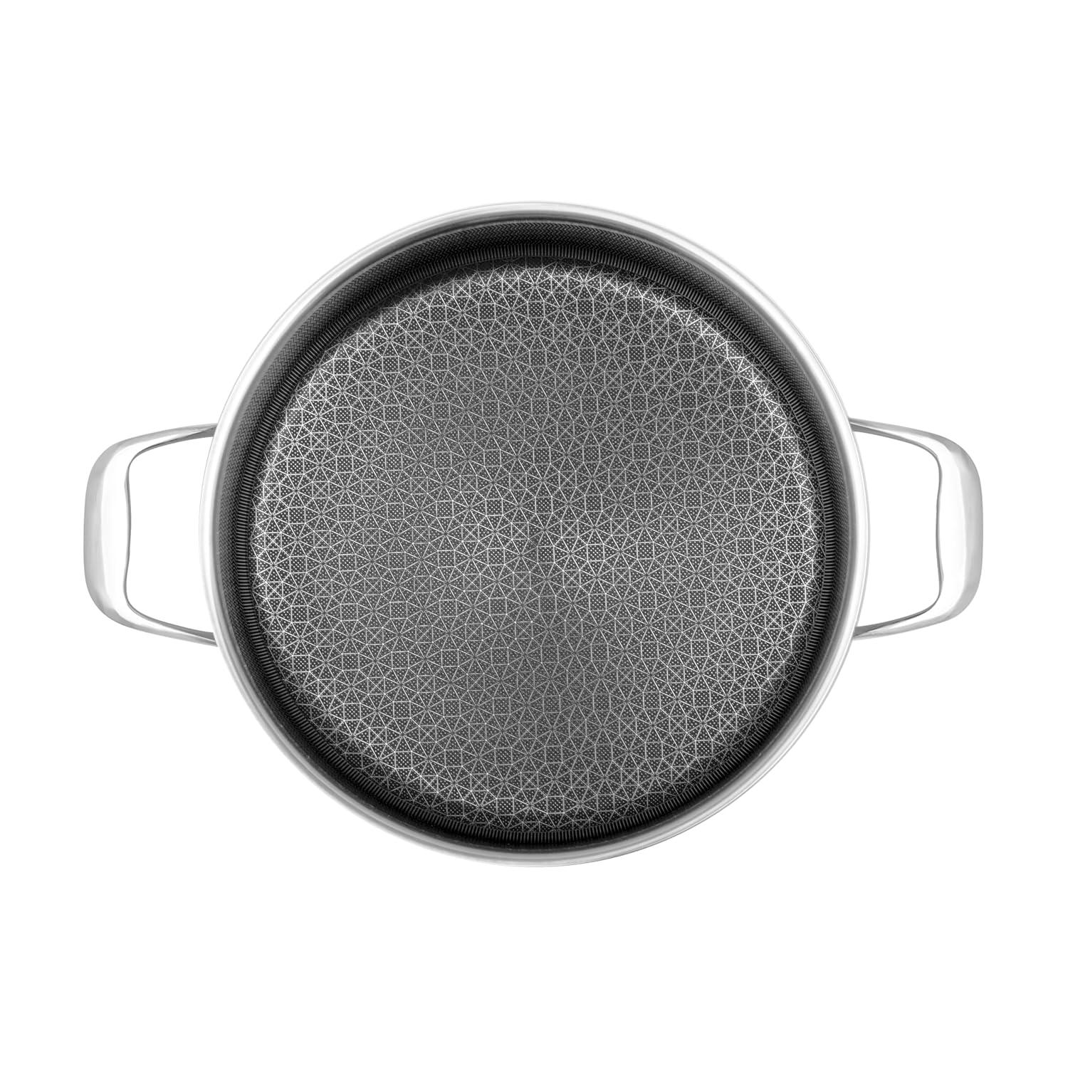Livwell Livwell DiamondClad 14-inch Hybrid Nonstick Stainless Steel Everything Fry Pan Skillet with Tempered Glass Lid
