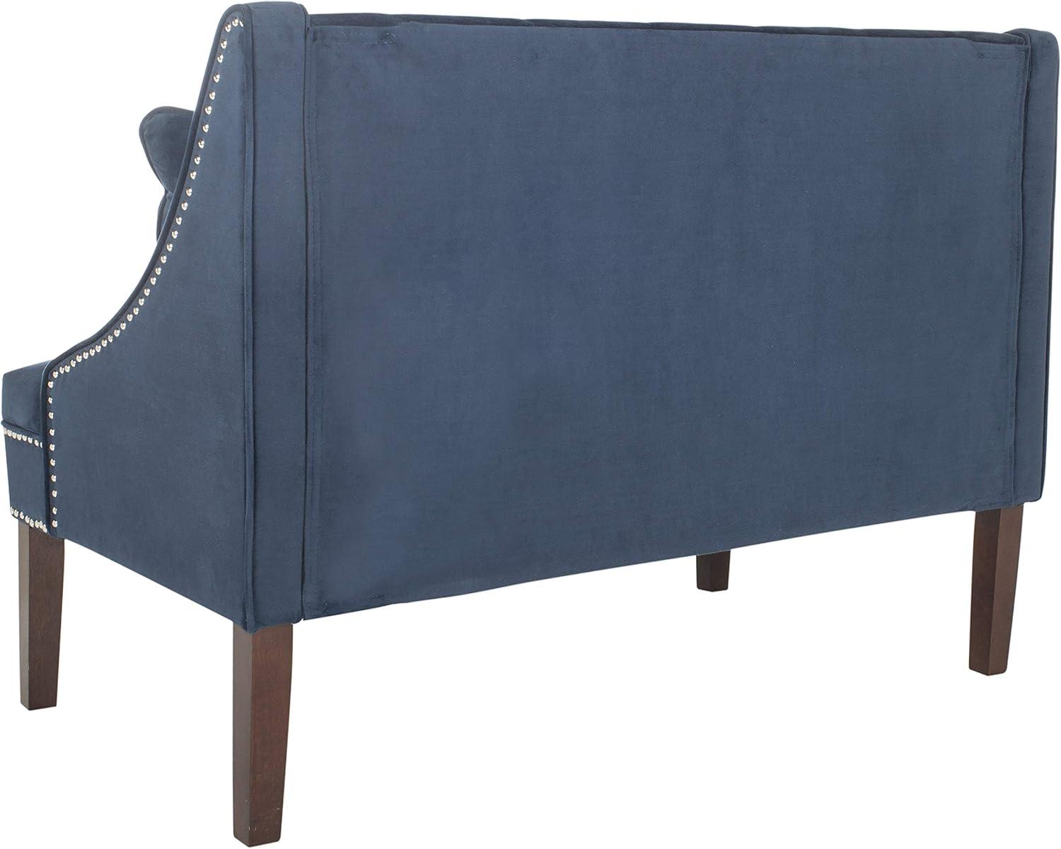 Zoey Settee with Silver Nailheads  - Safavieh