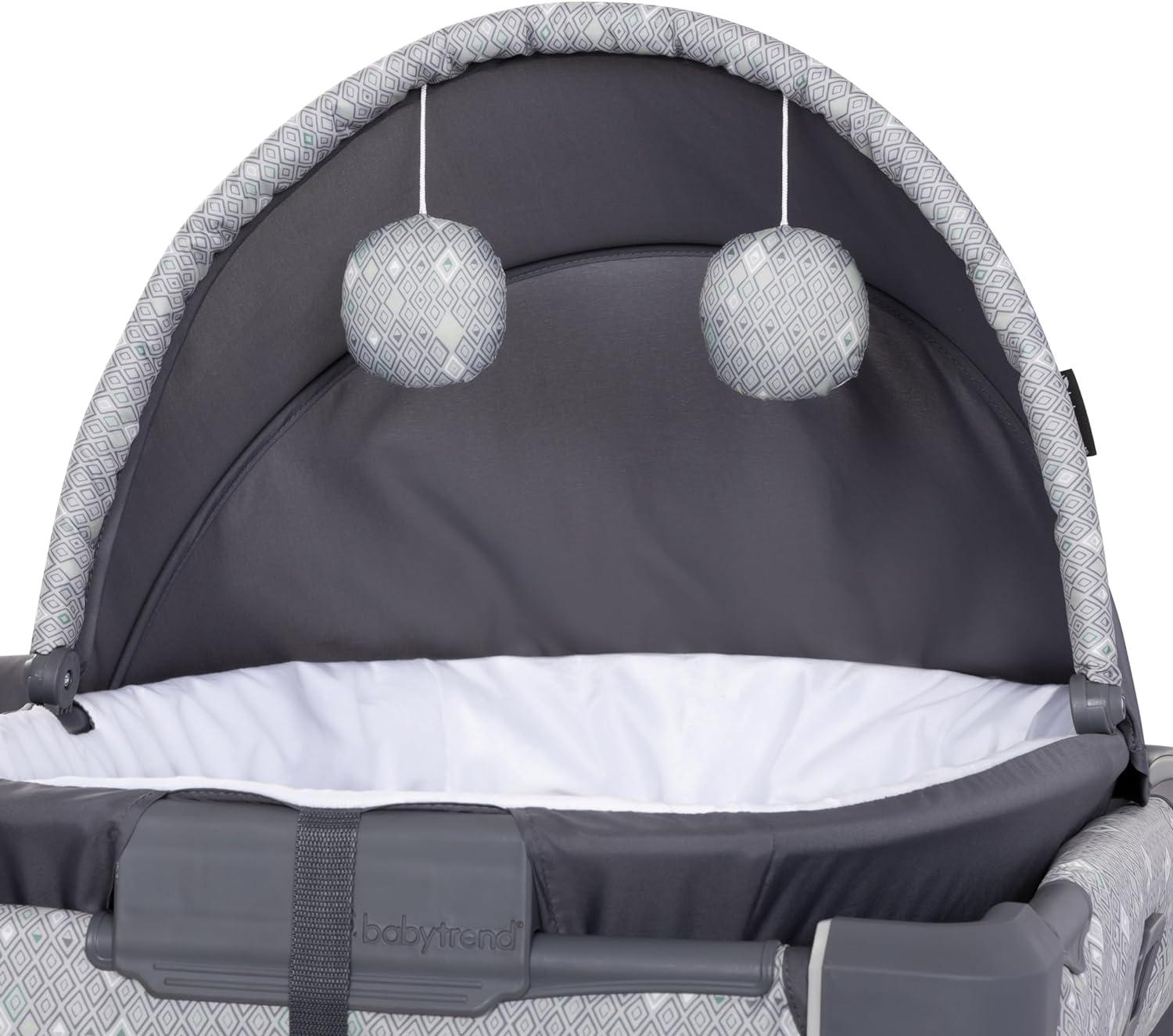 Baby Trend Nursery Den Playard with Snooze Pod and Flip Over Changer - Diamond Sage