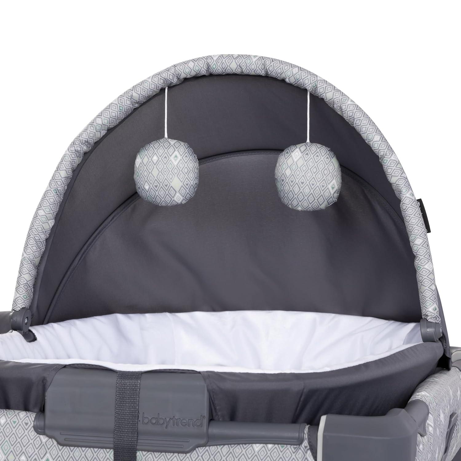Baby Trend Nursery Den Playard with Snooze Pod and Flip Over Changer - Diamond Sage