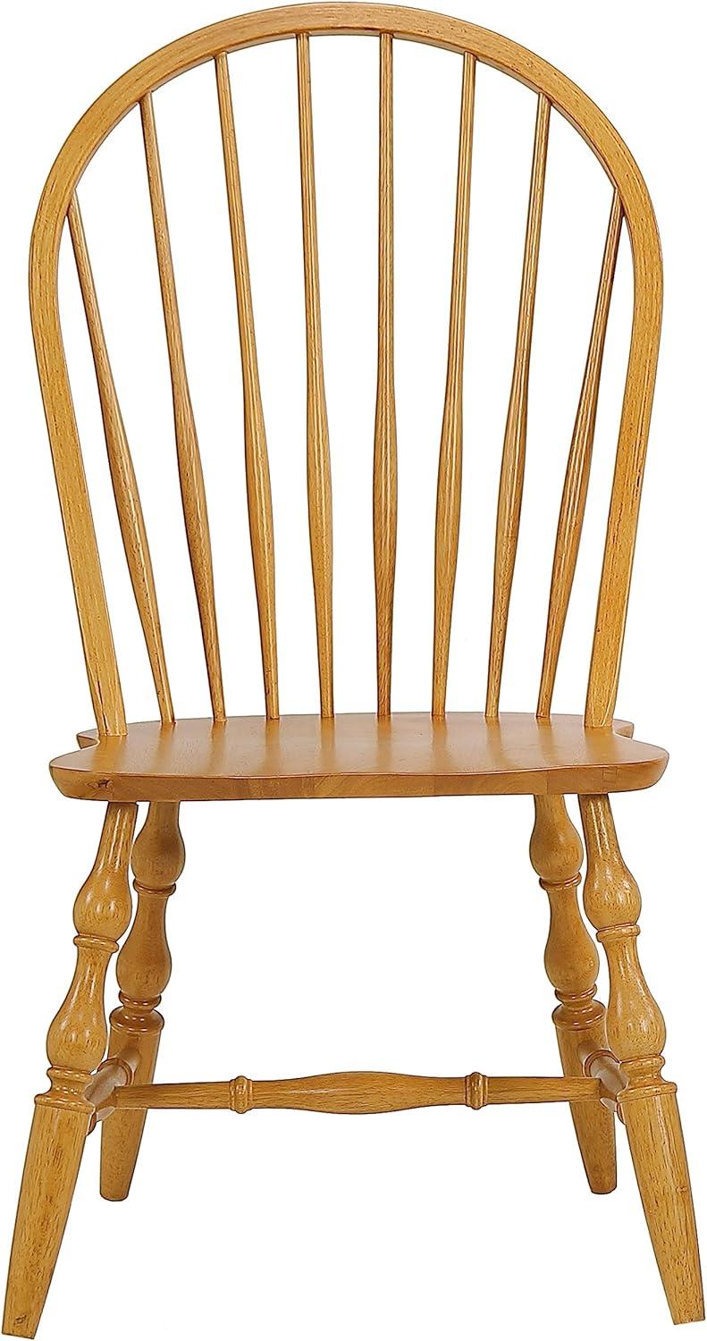 Sunset Trading Oak Selections 18" Wood Windsor Dining Chair in Oak (Set of 2)