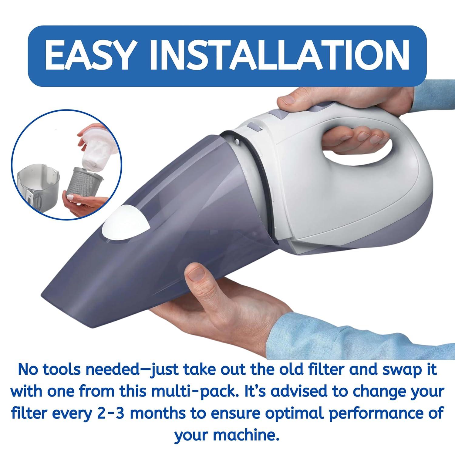 Nispira VF110 Vacuum Cleaner Replacement Filter For BLACK+DECKER Handheld Vacuum, Fit Models CHV9610, CHV1210, CHV1410, CHV1410B, CHV1510, HHVI315JO42, HHVI320JR02, HHVI325JR22, 3 Pack