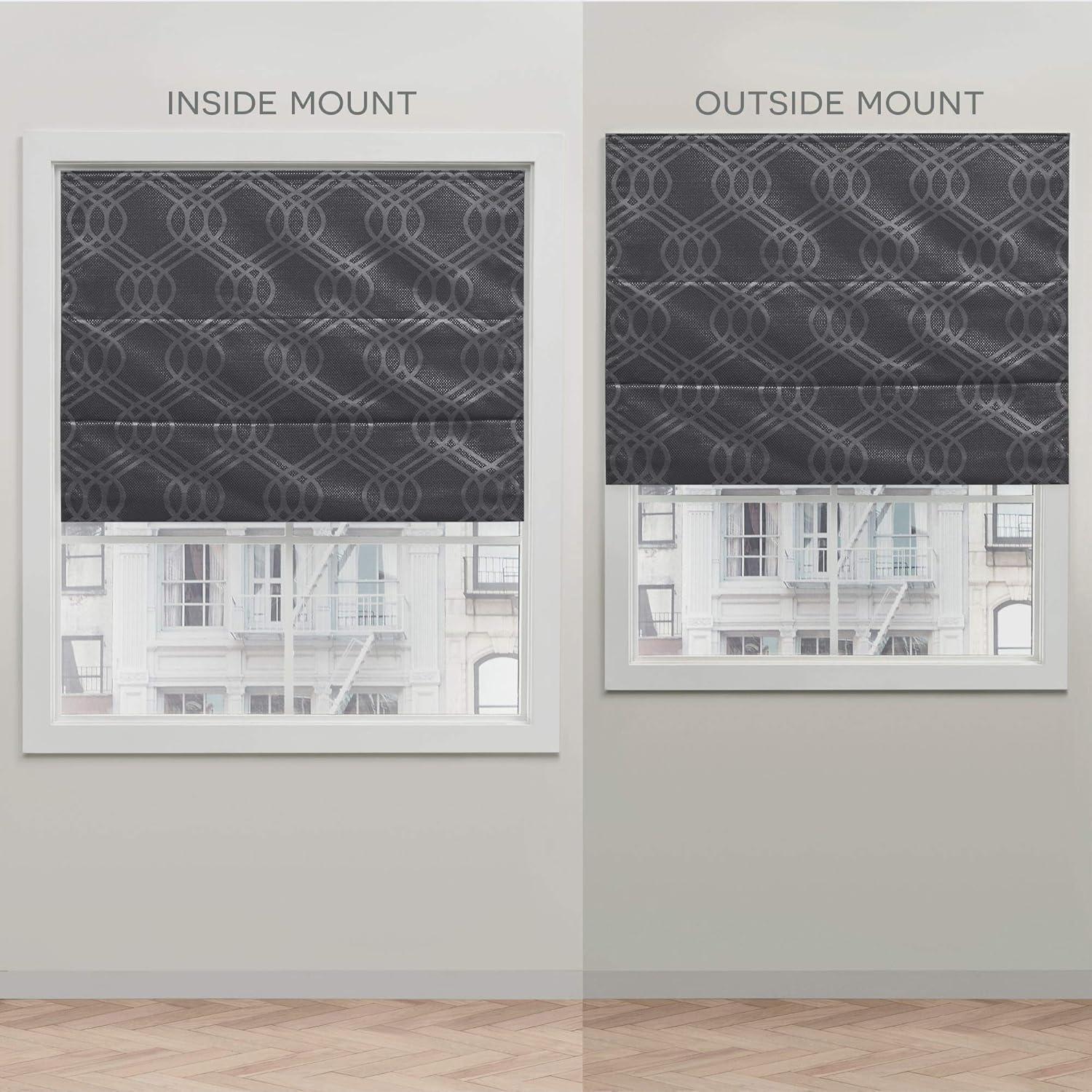 Amalgamated Textiles Exclusive Home Prague Trellis 100% Blackout Roman Shade