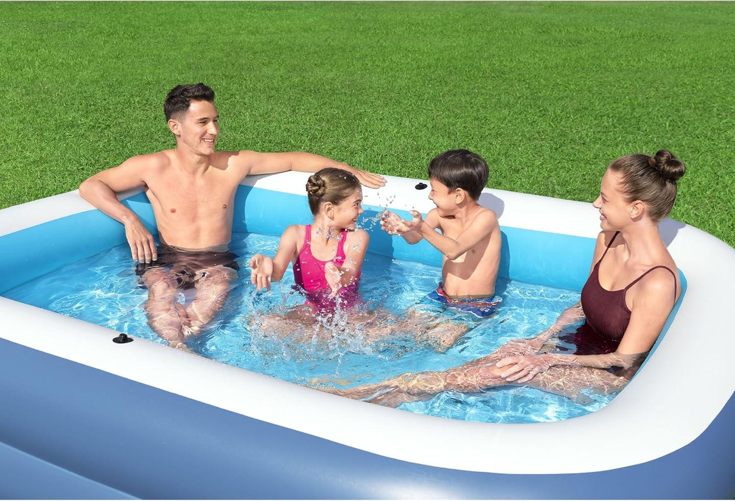 Bestway Plastic Rectangle Inflatable Pool 55'' H x 70'' W x 100'' L