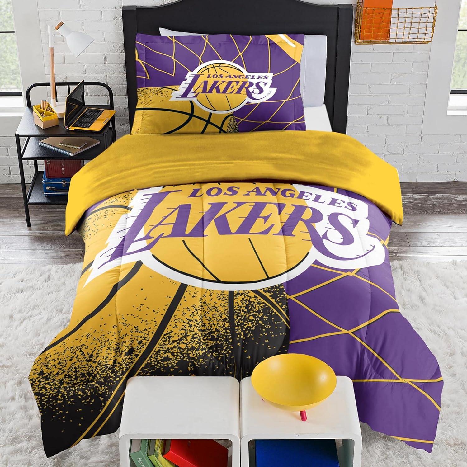 Sweet Home Collection NBA Los Angeles Lakers Comforter & Sham set Twin/Twin XL