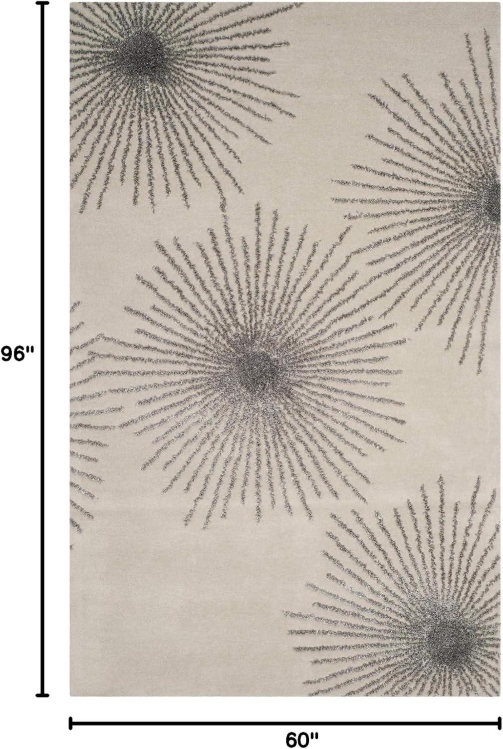 Soho SOH712 Hand Tufted Indoor Area Rug - Ivory/Silver - 5'x8' - Safavieh.