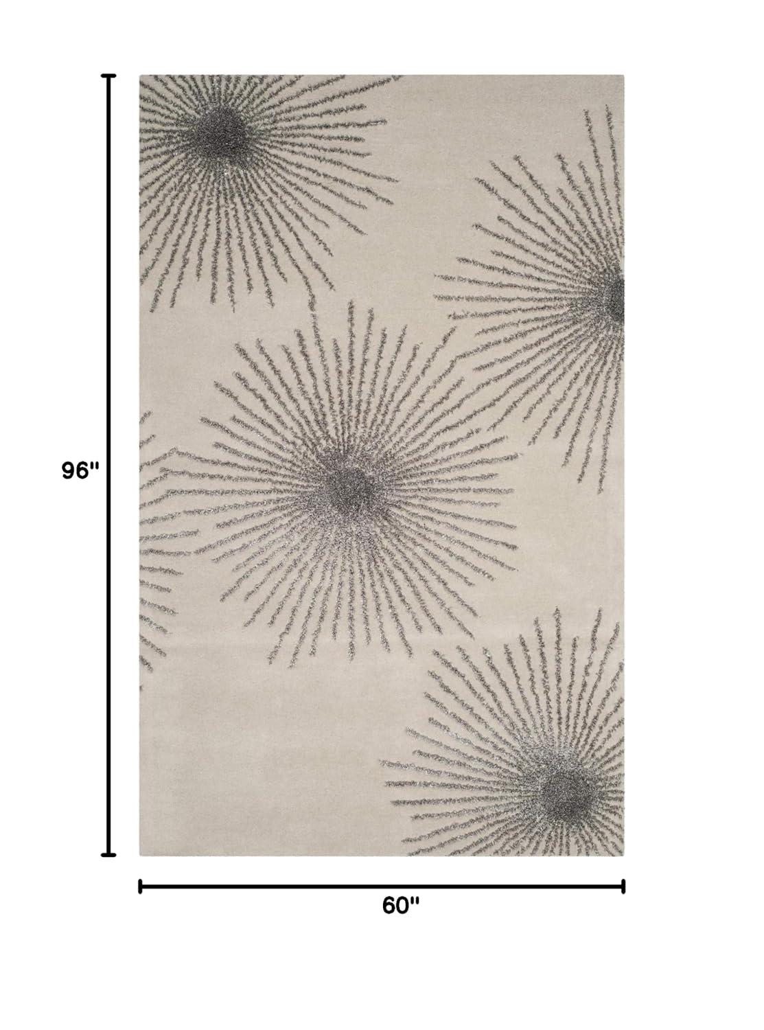 Soho SOH712 Hand Tufted Indoor Area Rug - Ivory/Silver - 5'x8' - Safavieh.