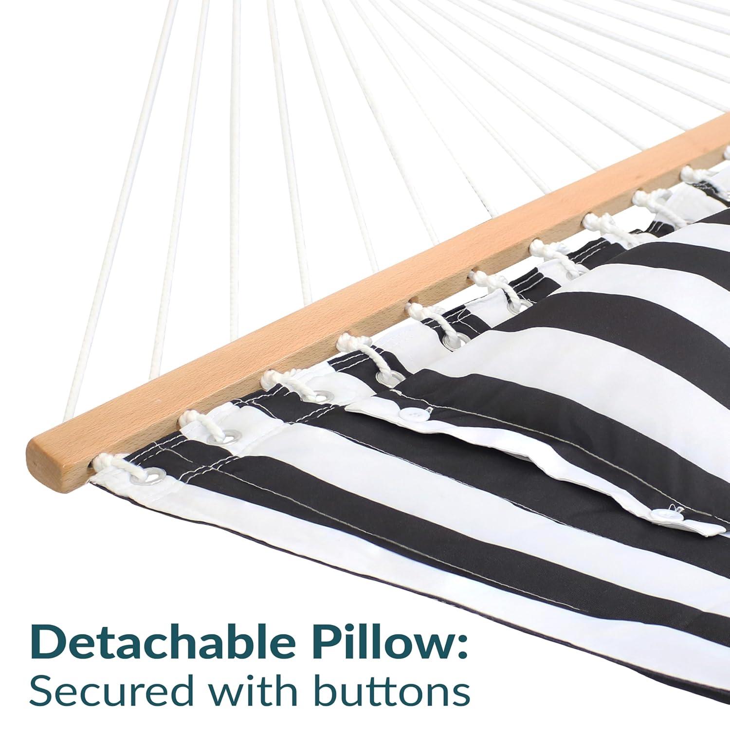 2-Person Quilted Polyester Spreader Bar Hammock