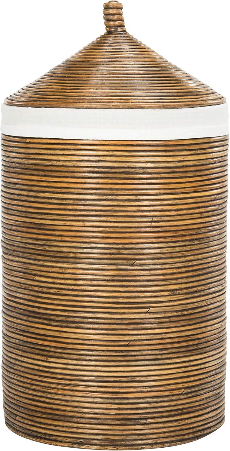 Safavieh Wellington Nautical Rattan Storage Hamper with Liner