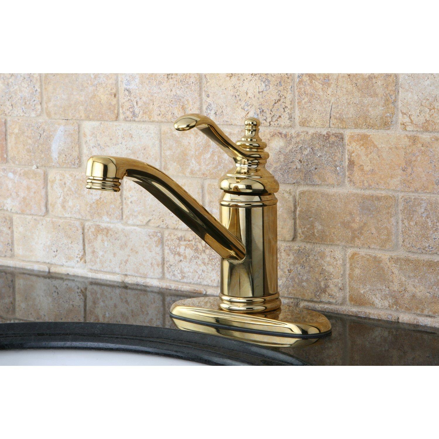 Kingston Brass KS3402TL Templeton 4" Single Handle Bathroom Faucet, Polished Brass
