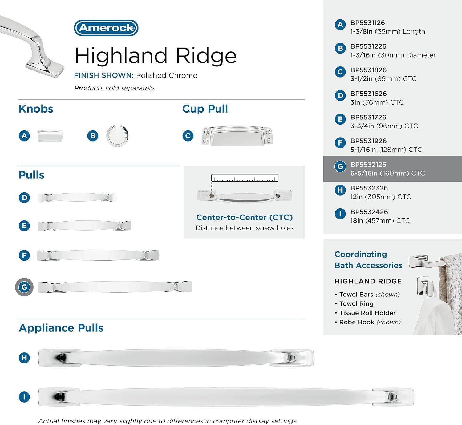 Amerock Highland Ridge Cabinet or Drawer Pull