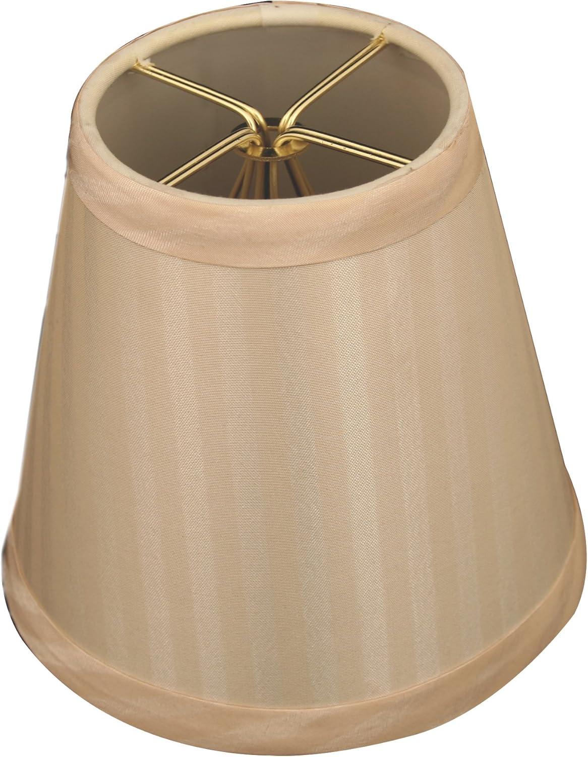 Royal Designs, Inc. Empire Chandelier Shade CS-1008-5EGG/ST-6, Eggshell Stripe, 3 x 5 x 4.5, Pack of 6