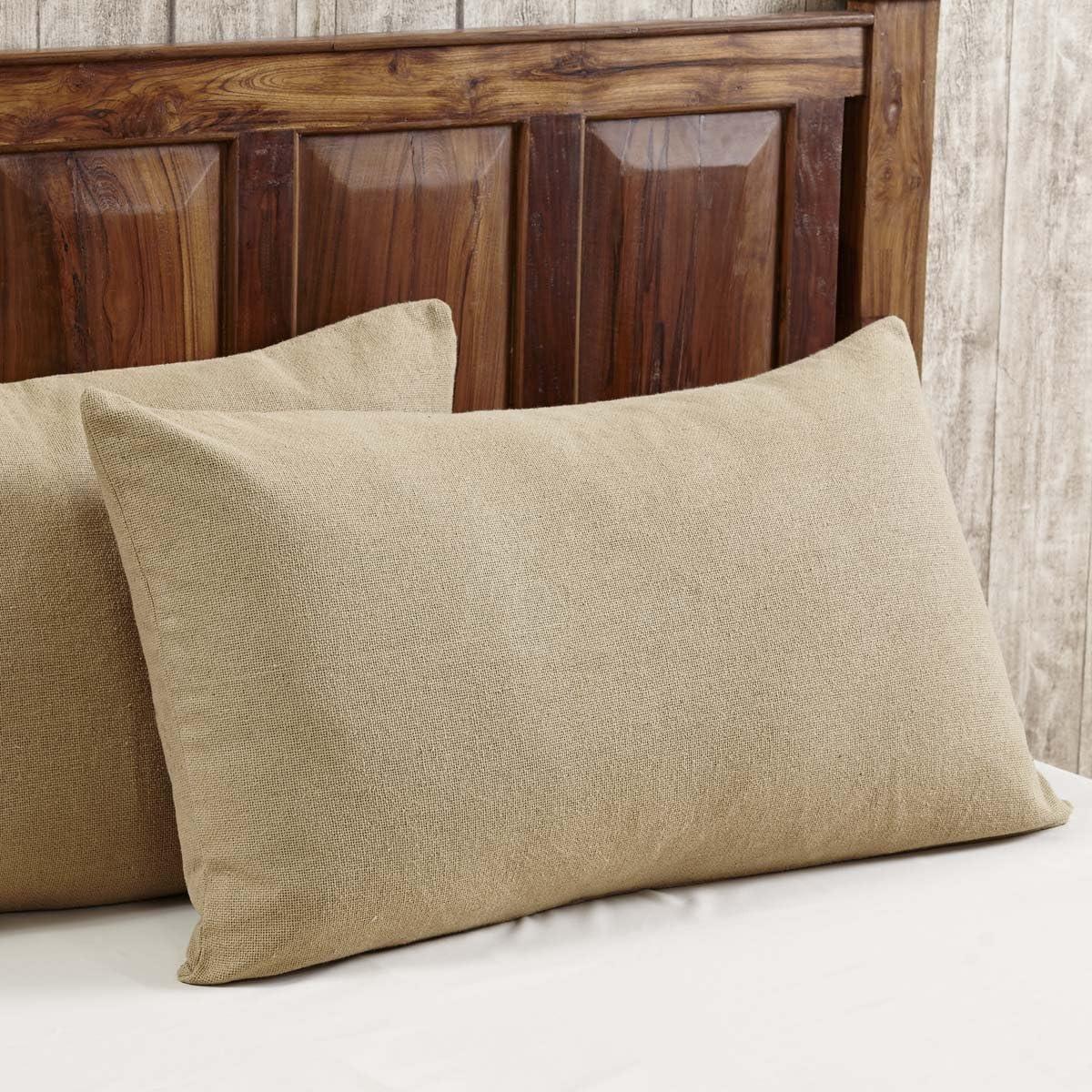 VHC Brands Burlap Natural, Farmhouse King Sham, Tan