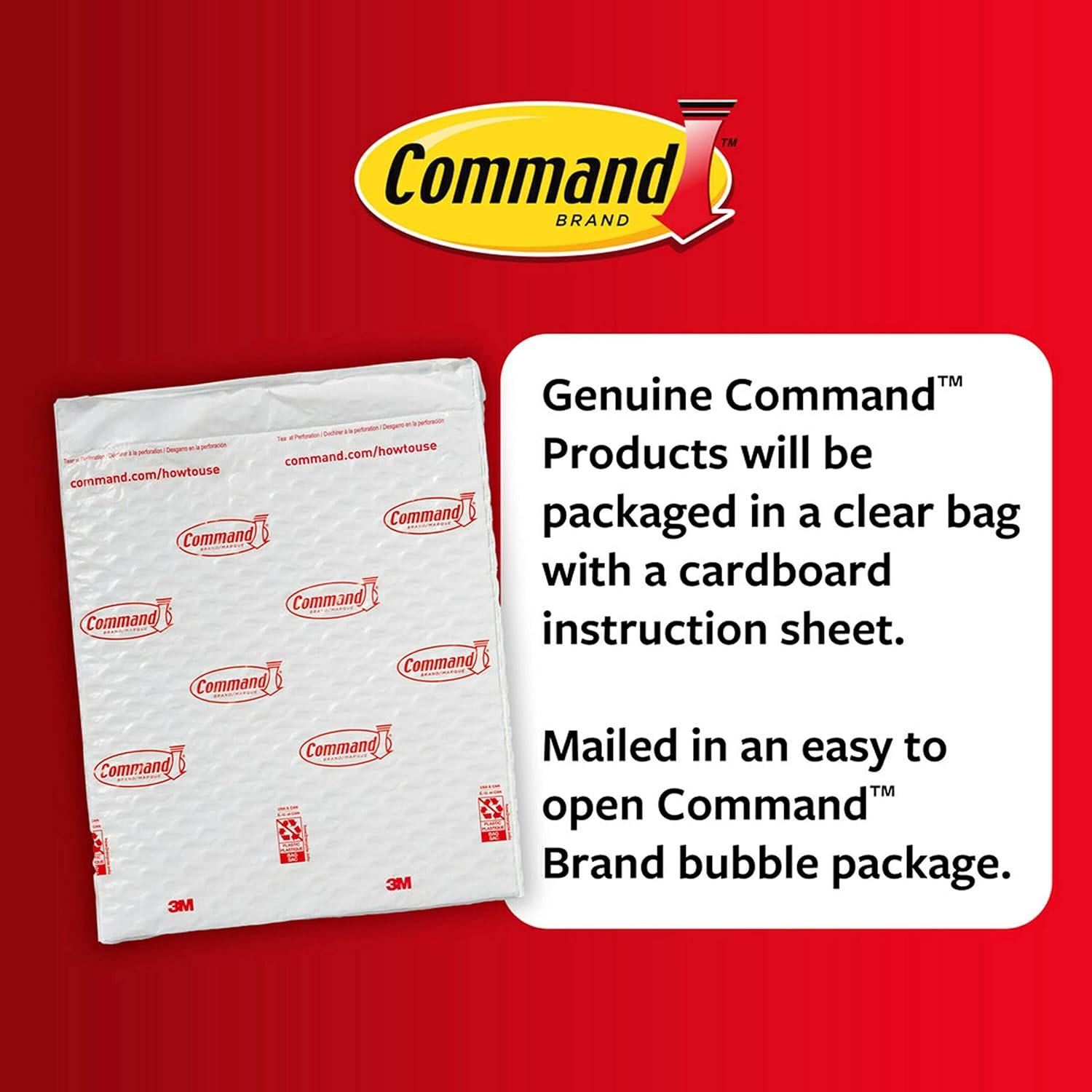 Command Small Stainless Steel Metal Hooks 8 Hooks, 10 Strips, Decorate Damage-Free