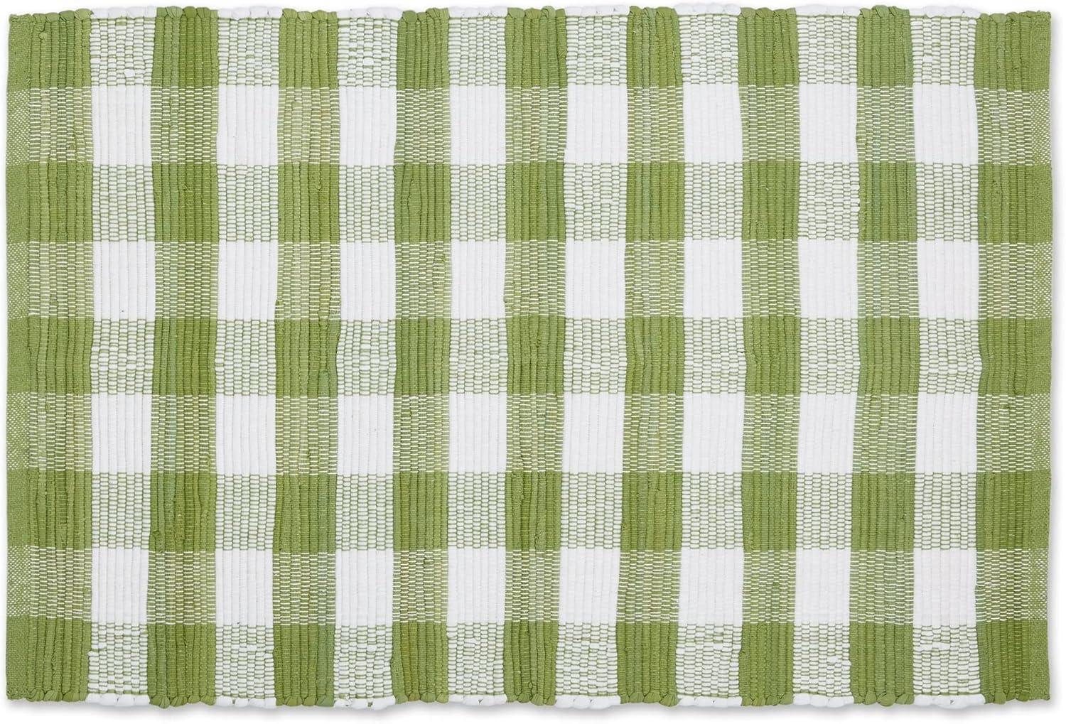 Design Imports Buffalo Check Chindi - Navy & White - 2 Ft 3 In X 6 Ft