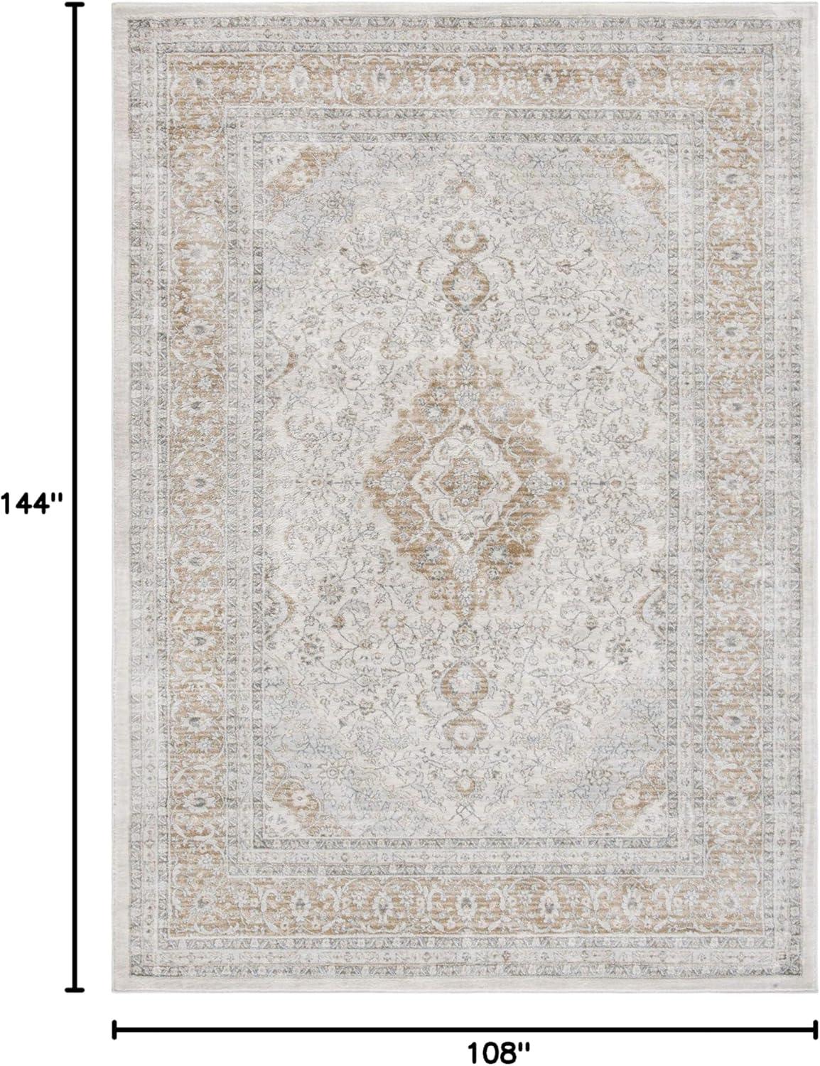 SAFAVIEH Isabella Jack Floral Bordered Area Rug, Cream/Beige, 9' x 12'