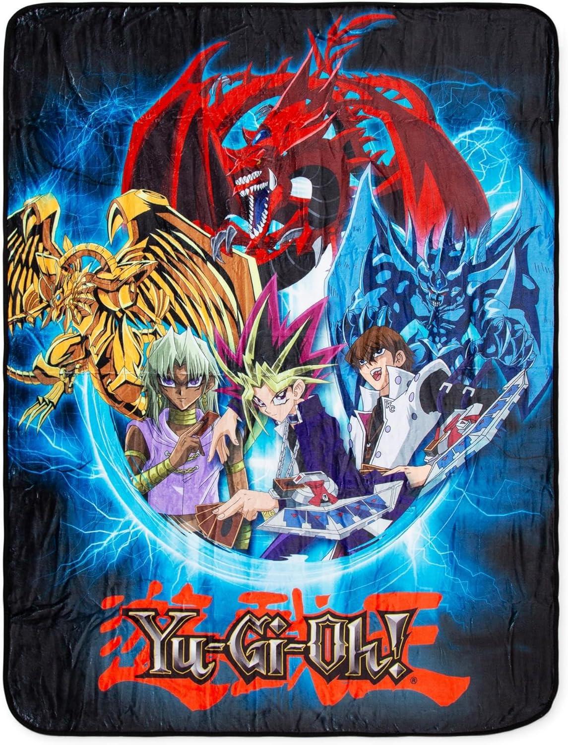 Surreal Entertainment Yu-Gi-Oh! Monster Spirits Fleece Throw Blanket | 45 x 60 Inches