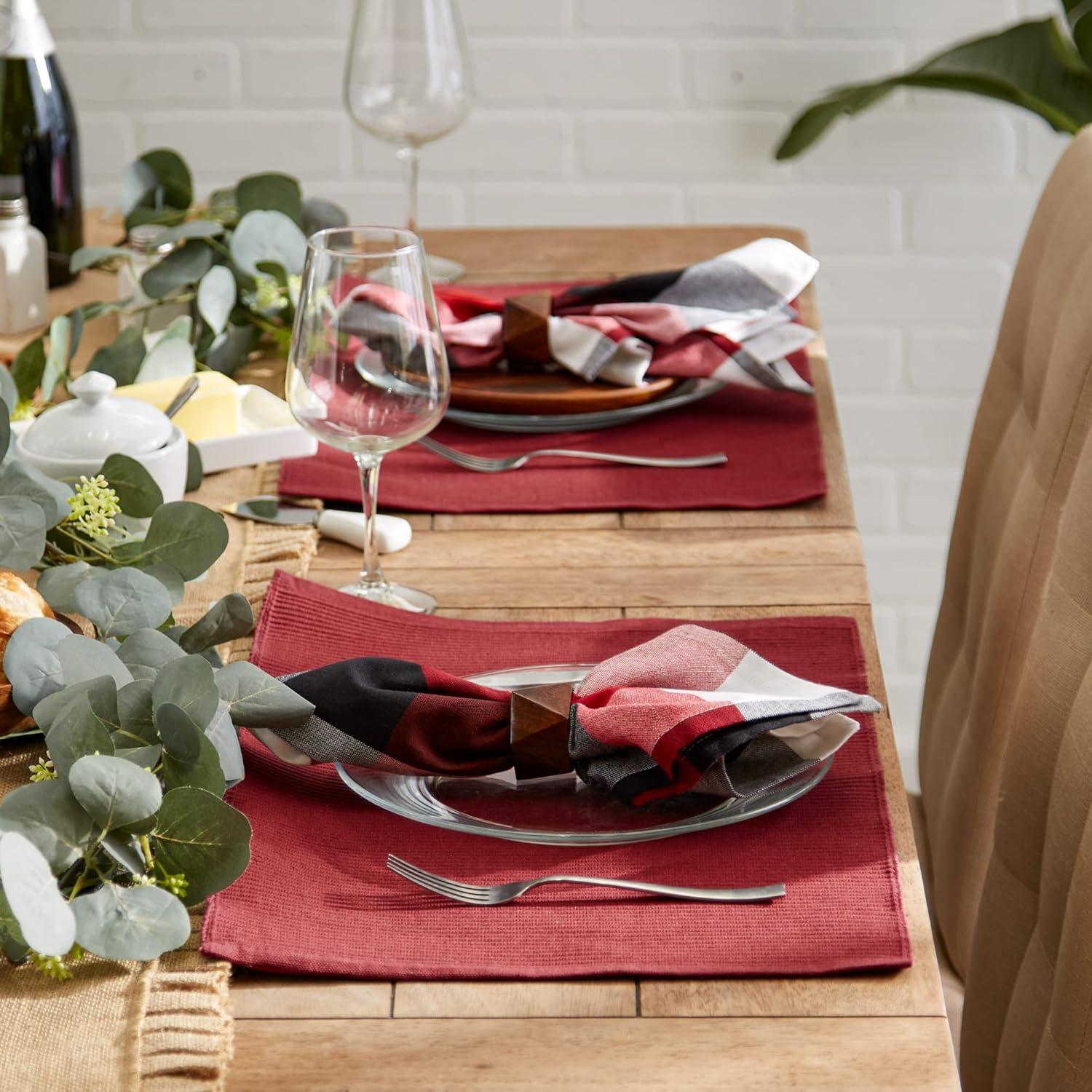 Wine Ribbed Placemat (Set of 6)