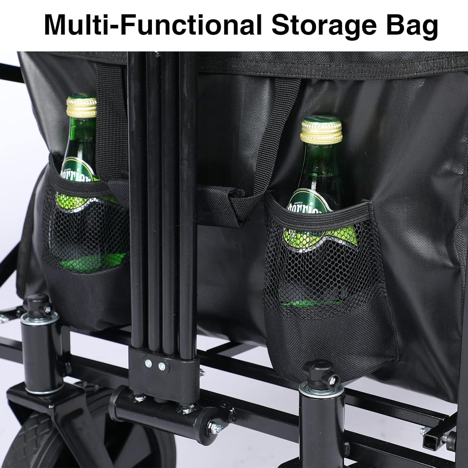 YSSOA 330LBS Folding Outdoor Garden Cart Wagon Camping Cart