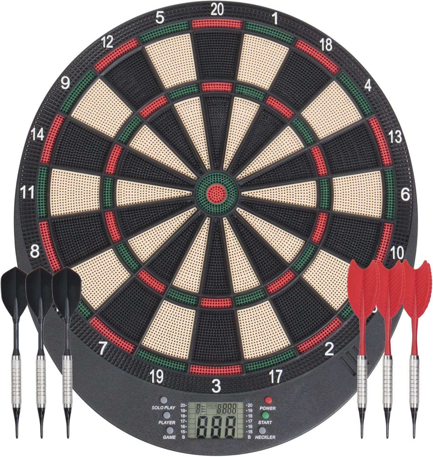 Arachnid Lightweight Electronic Dartboard with LCD Scoring Displays, Heckler Feature, 8-Player Scoring and 21 Games with 65 Variations