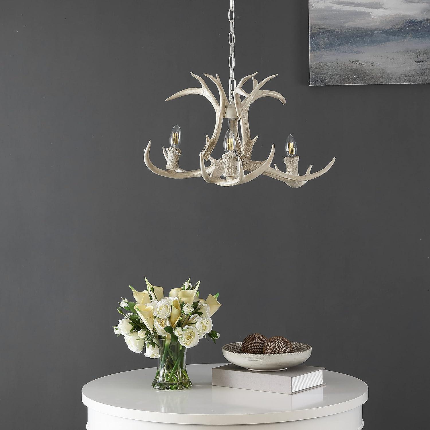 Cenwyn Chandelier - Antique White - Safavieh.