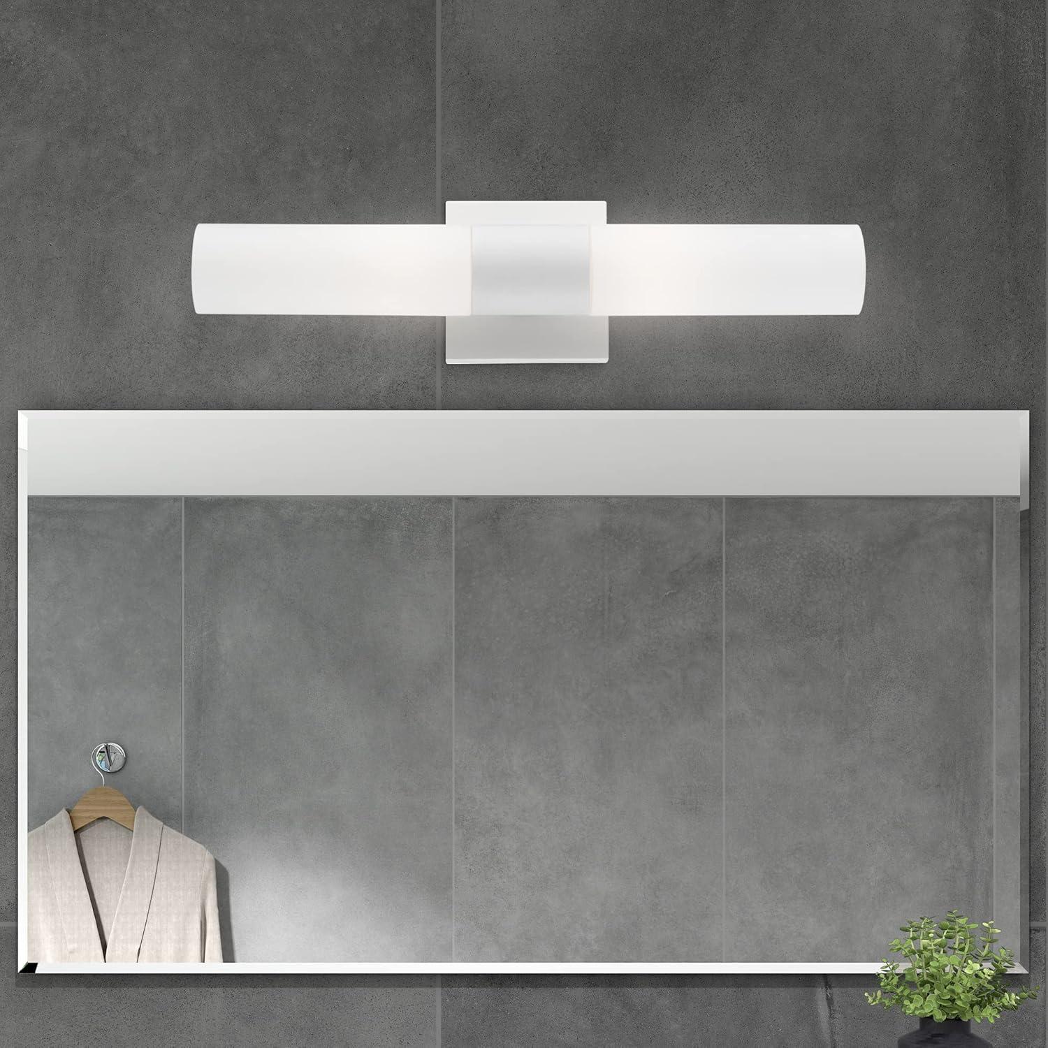 Livex Lighting Aero 2 - Light Vanity in  White/Brushed Nickel