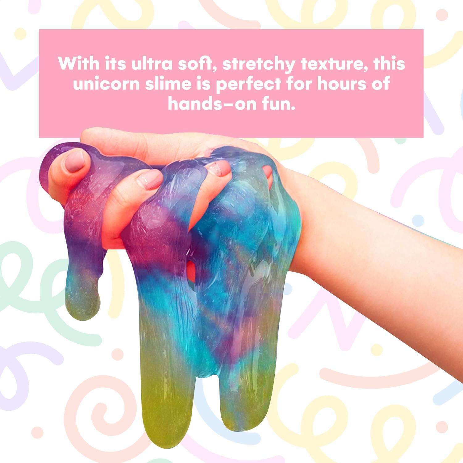 Kicko Marbled Unicorn Color Slime - 6 Pack Multicolor Galaxy Slime Kit for Sensory Play, Stress Relief, and Education