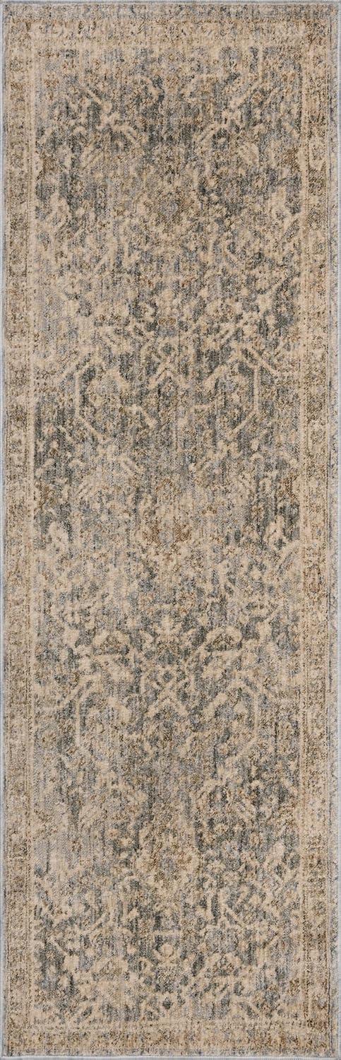 Junie I Rug Magnolia Home by Joanna Gaines x Loloi - Blue and Natural / 6'7" x 9'10"