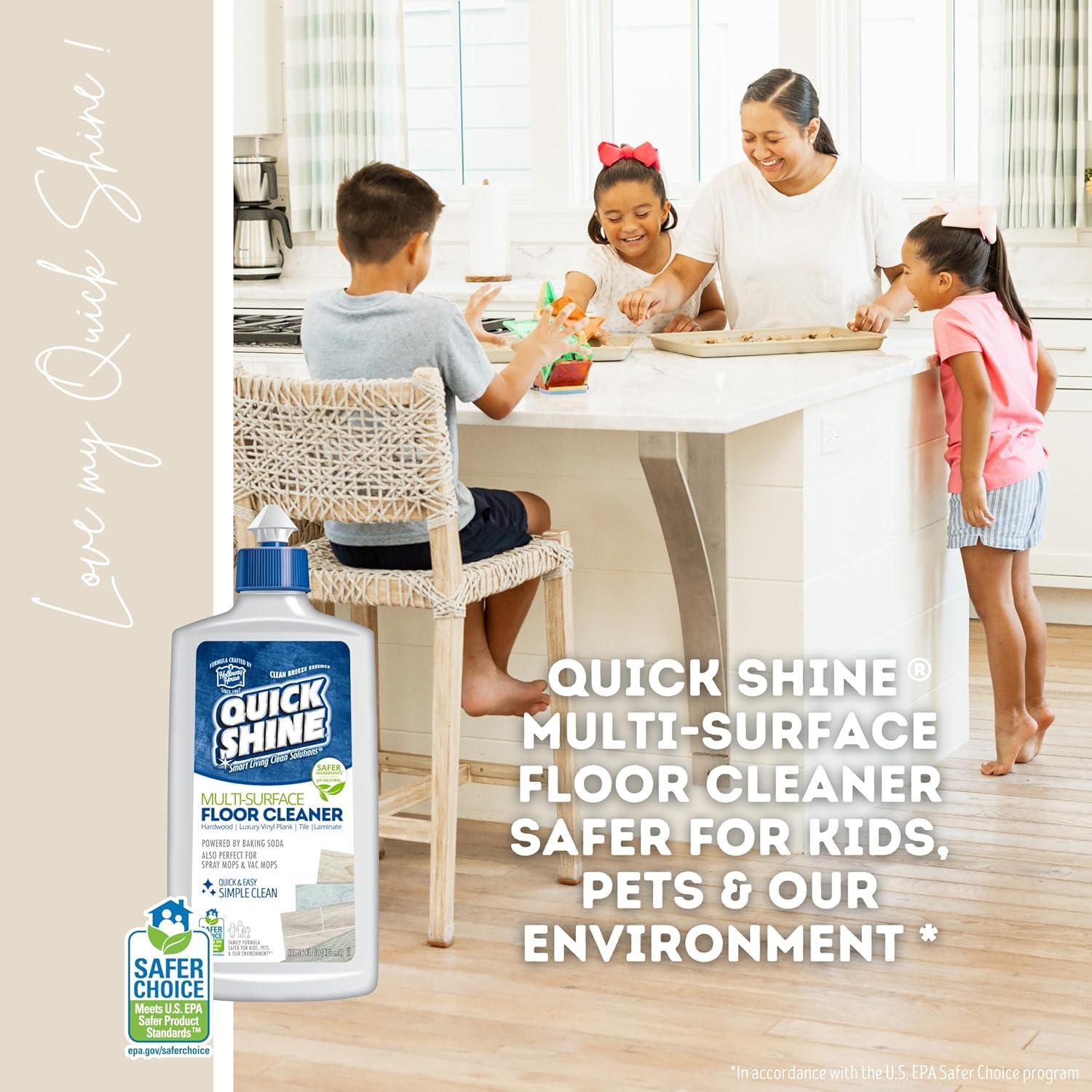 Quick Shine Spray Mop Combo Pack: Includes (1) Multi Surface Spray Mop, (3) Microfiber Pads and (1) 16 oz Multi-Surface Cleaner