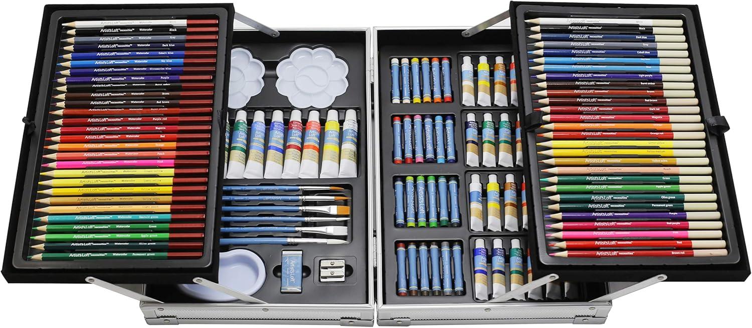 Kids All-Media Art Set with Aluminum Case, 126 Pieces