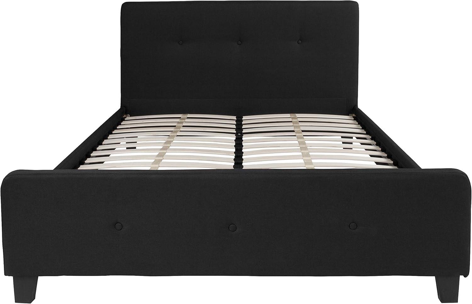 Flash Furniture Tribeca Queen Size Tufted Upholstered Platform Bed in Light Gray Fabric