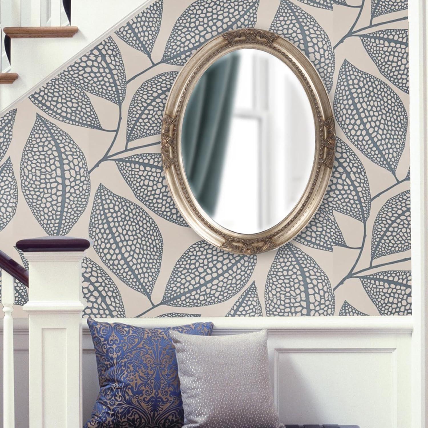Queen Ann Antique Silver Leaf Mirror - Howard Elliott