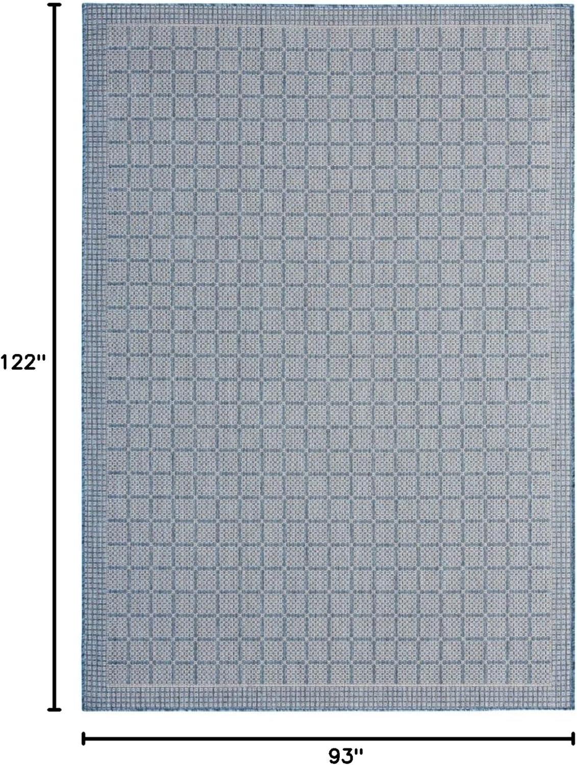 Nicole Miller New York Patio Country Luna Geometric Indoor/Outdoor Area Rug, Blue/Gray