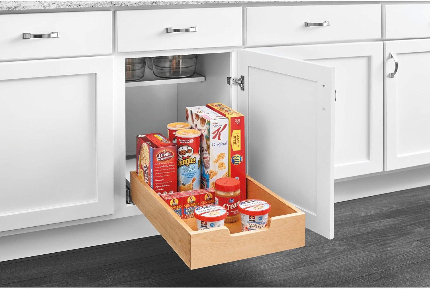 Rev-A-Shelf Wood Base Cabinet Pull Out Drawers with Soft Close