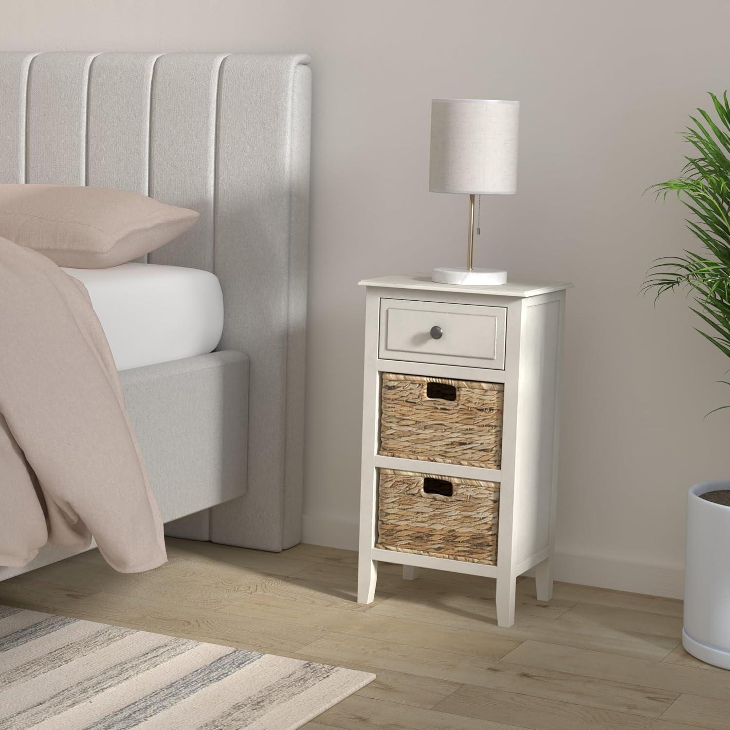 Everly Drawer Side Table - AMH5743D - Vintage Grey - Safavieh Couture