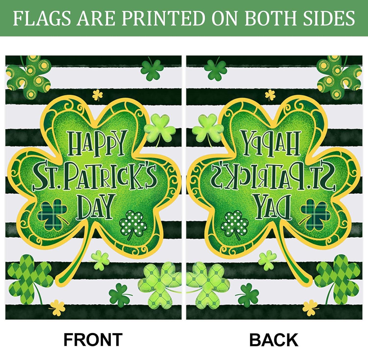 Briarwood Lane Lucky Shamrocks St. Patrick's Day House Flag Patte