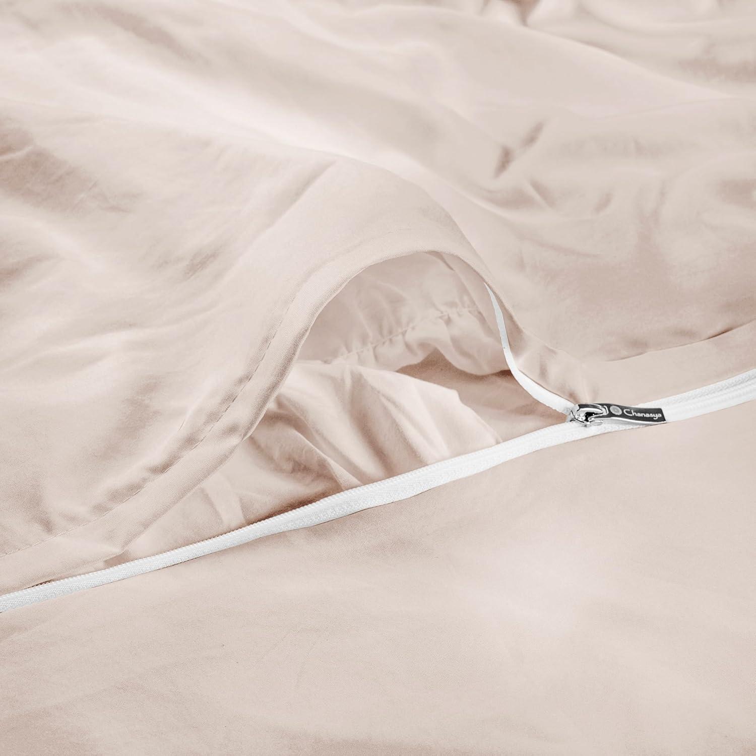 Chanasya Chanasya Ruched Ruffled Pleated Textured Washed Microfiber Duvet Set