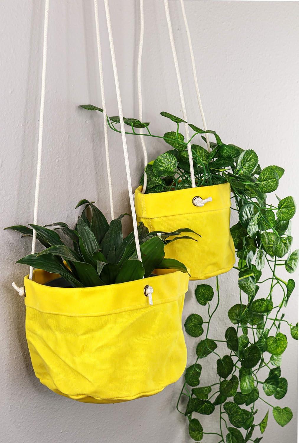 Caldo Two Plant Hangers - Perfect for Indoor or Outdoor Decoration (Yellow)