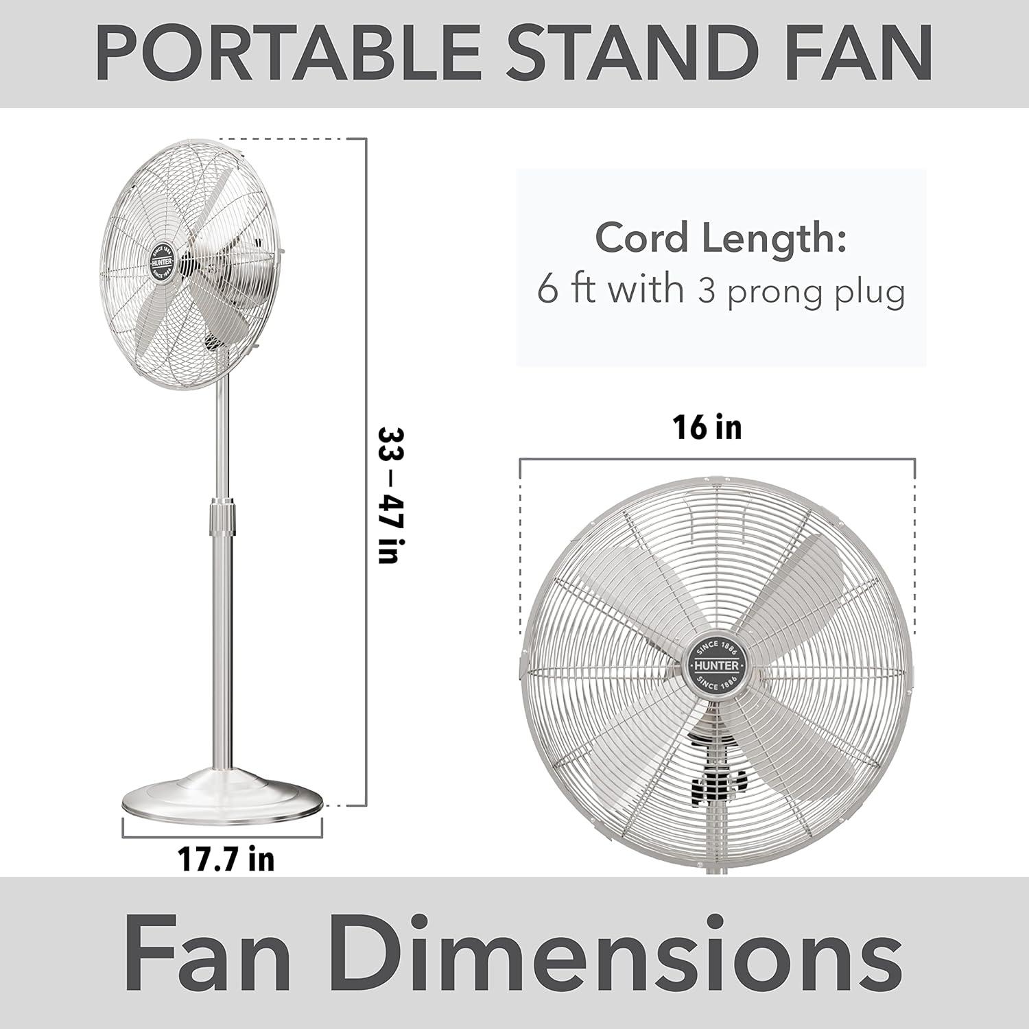 Hunter Fan 47" Oscillating Pedestal Fan