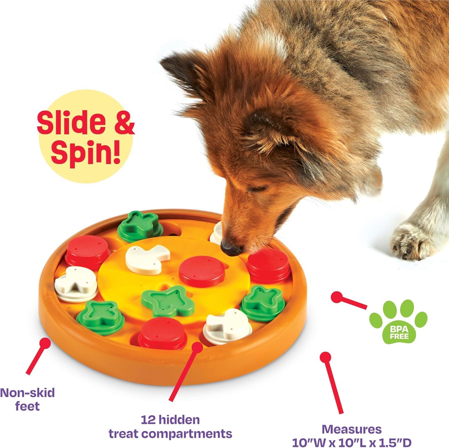 Brightkins Pizza Party Interactive Dog Treat Puzzle