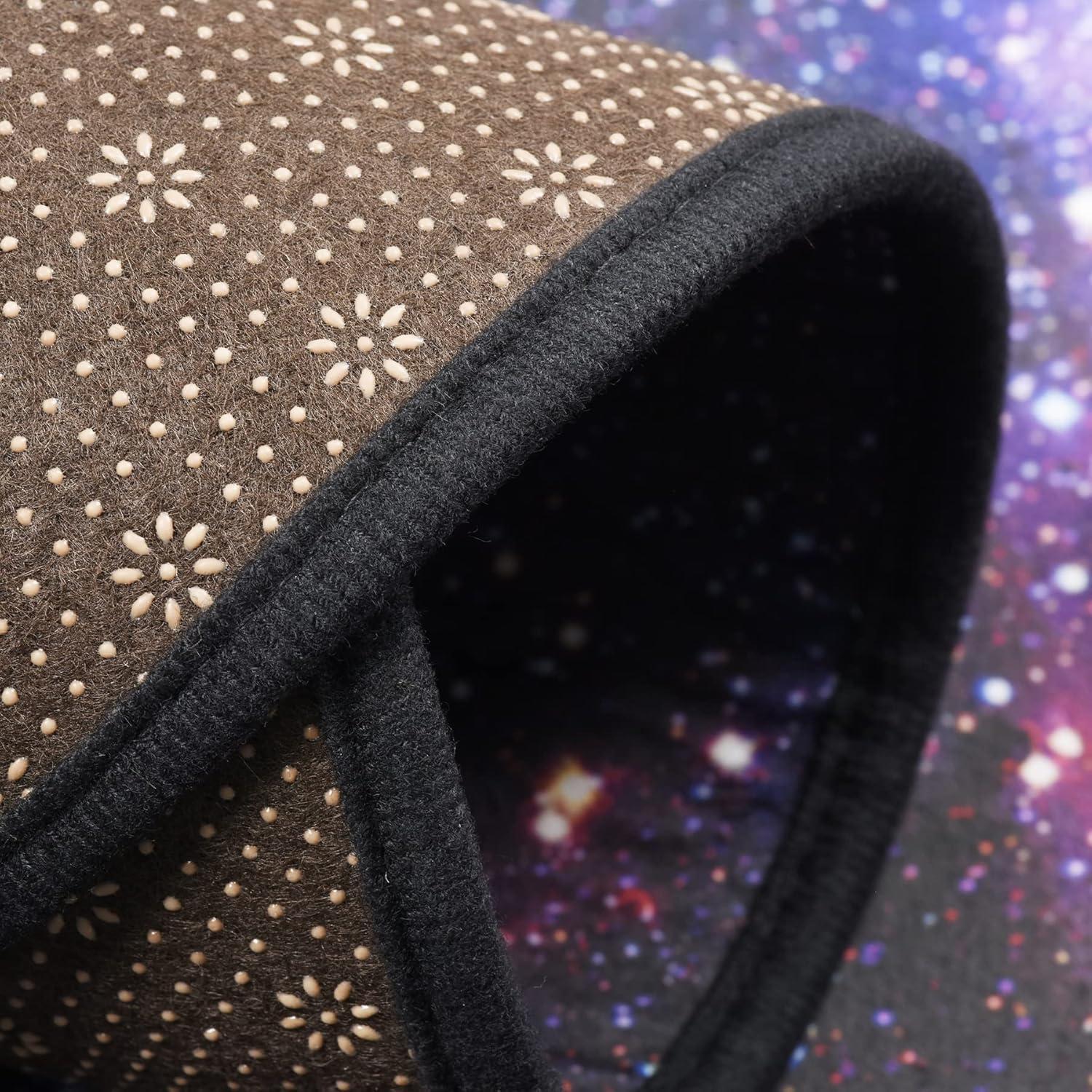 Galaxy Round Rugs, Universe Space Nebula Stars Starry Carpet Large Floor Mat for Living Room, Bedroom (Galaxy, 2.6 ft Diameter)