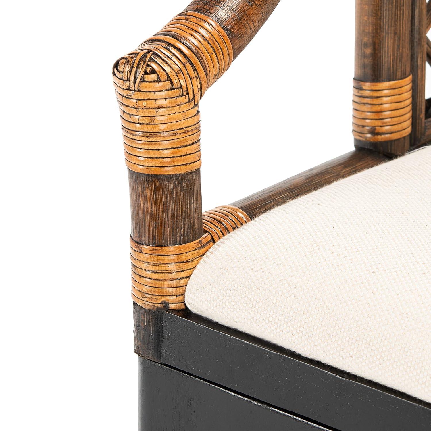 Carlotta Arm Chair - SEA4013 - Brown/Black - Safavieh